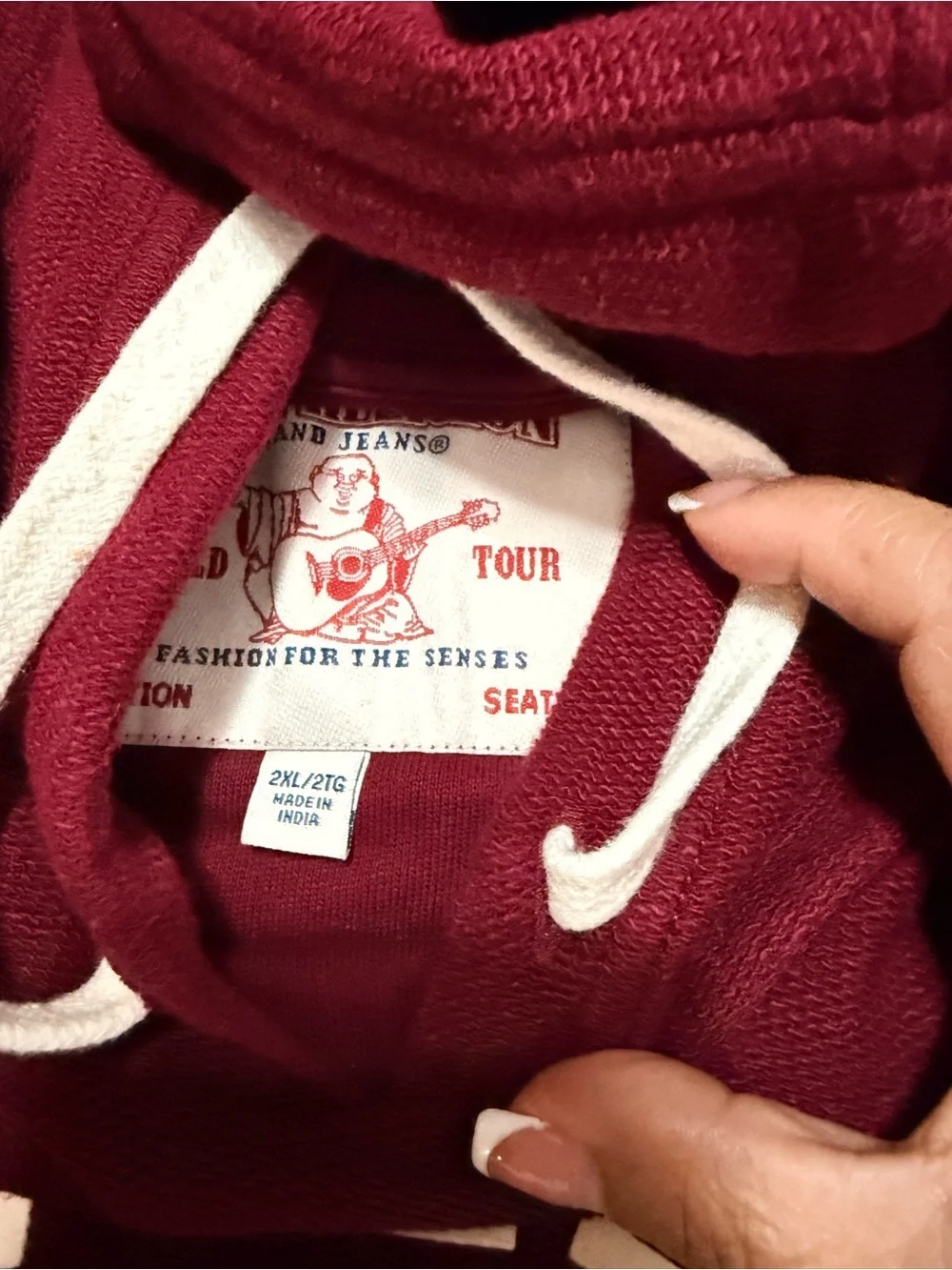 True Religion Berry Graphic Pullover Hoodie